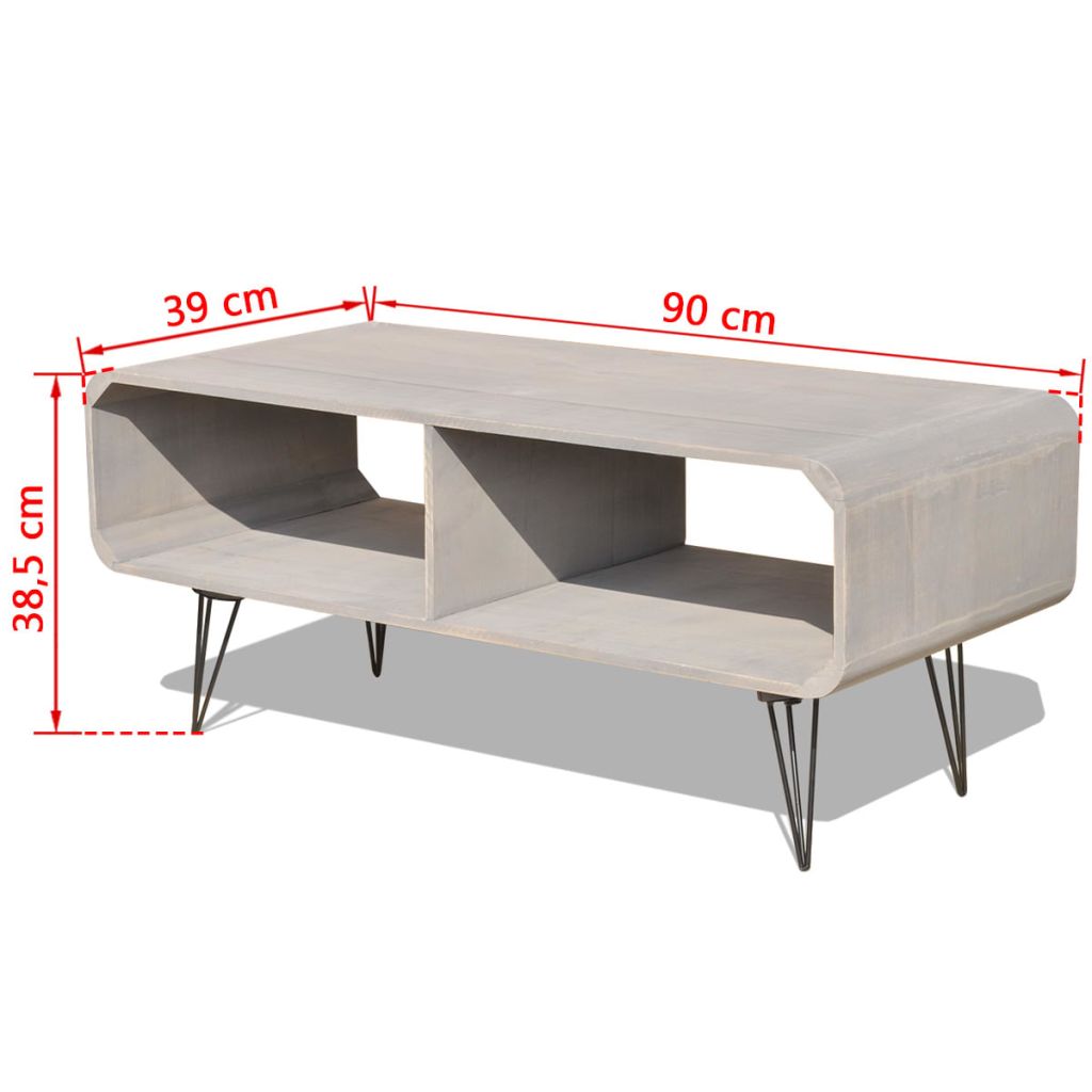 Tv Cabinet 90X39X38.5 Cm Wood Grey