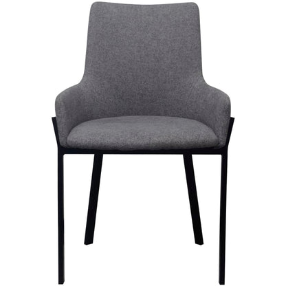 Dining Chairs 2 pcs Light Grey Fabric