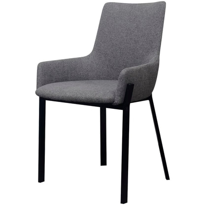 Dining Chairs 2 pcs Light Grey Fabric