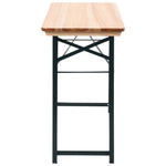 Folding Beer Table with 2 Benches 118 cm Fir Wood