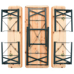 Folding Beer Table with 2 Benches 118 cm Fir Wood