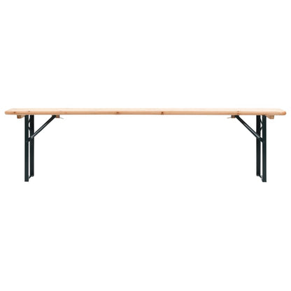 Folding Table with 2 Benches 177 cm Pinewood