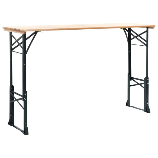 Folding Table 169x50x75/105 cm Pinewood