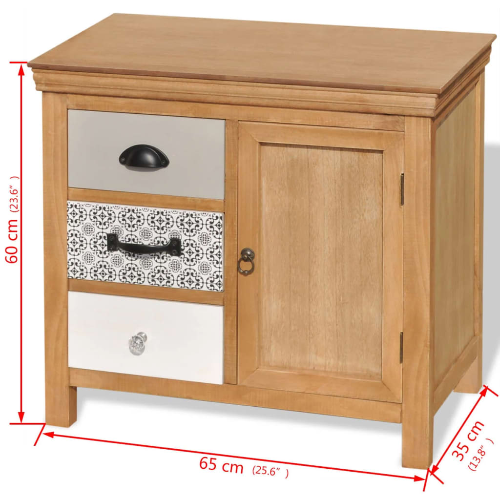 Sideboard 65x35x60 cm Solid Wood Eucalyptus