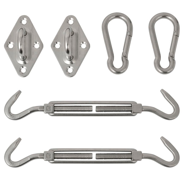  Six Piece Sunshade Sail Mounting Kit Stainless Steel