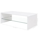 High Gloss Coffee Table White