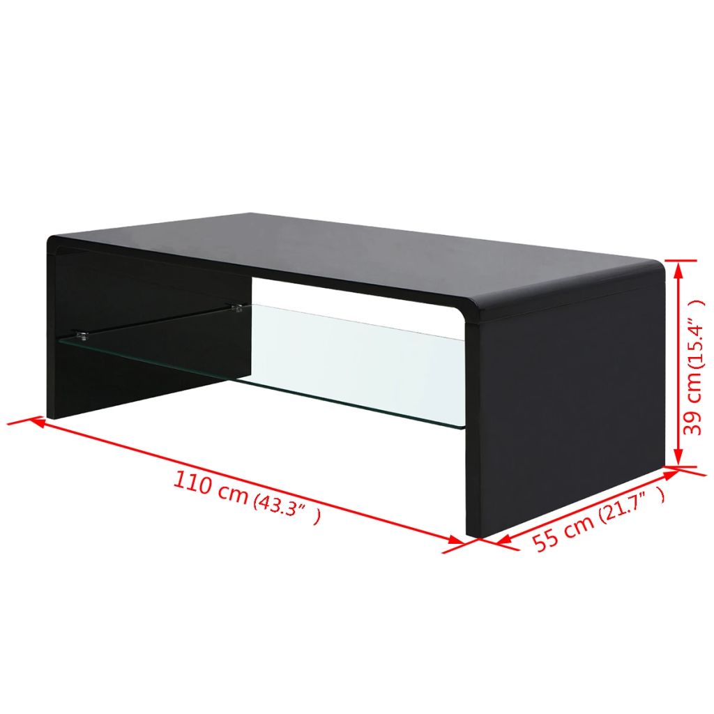High Gloss Coffee Table Black