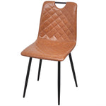 Dining Chairs 2 pcs Light Brown Faux Leather
