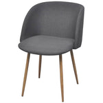 Dining Chairs 2 pcs Dark Grey Fabric