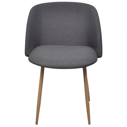 Dining Chairs 2 pcs Dark Grey Fabric
