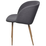 Dining Chairs 2 pcs Dark Grey Fabric