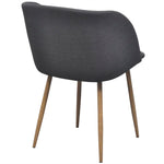 Dining Chairs 2 pcs Dark Grey Fabric