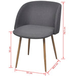 Dining Chairs 2 pcs Dark Grey Fabric