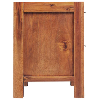 Bedside Cabinet Solid Acacia Wood Brown 45X42X58 Cm