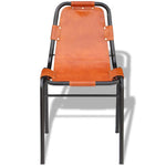 Dining Chairs 2 pcs Brown Real Leather