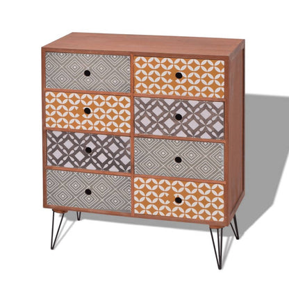 Sideboard 8 Drawers Brown