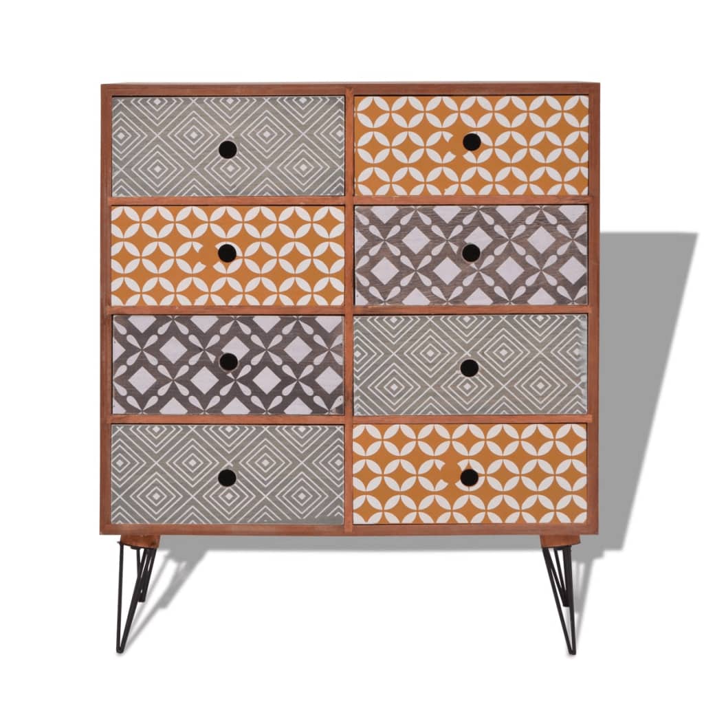 Sideboard 8 Drawers Brown