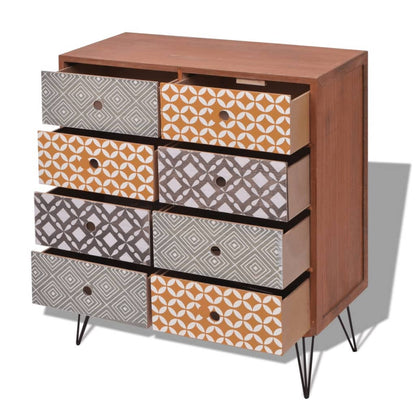Sideboard 8 Drawers Brown