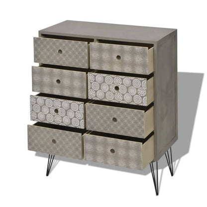 Sideboard 8 Drawers Grey