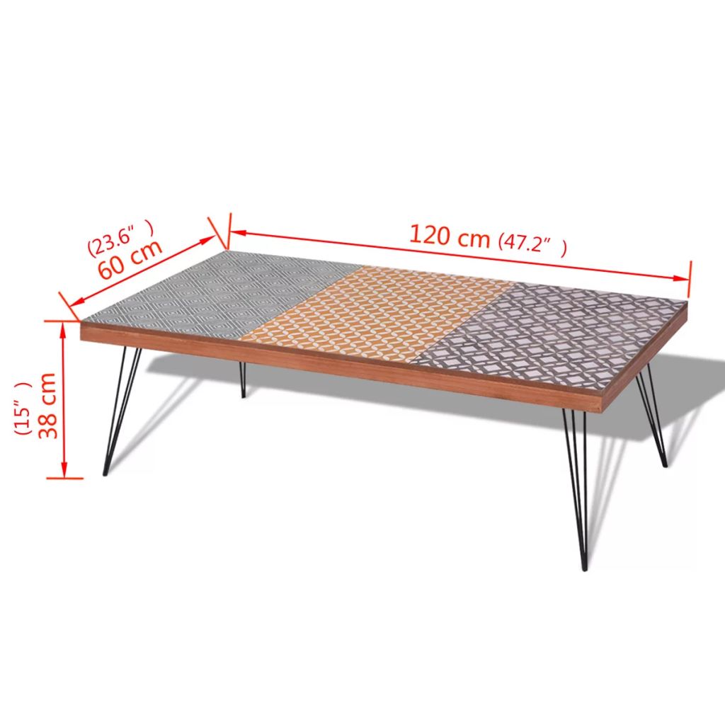 Coffee Table 120X60X38 Cm Brown