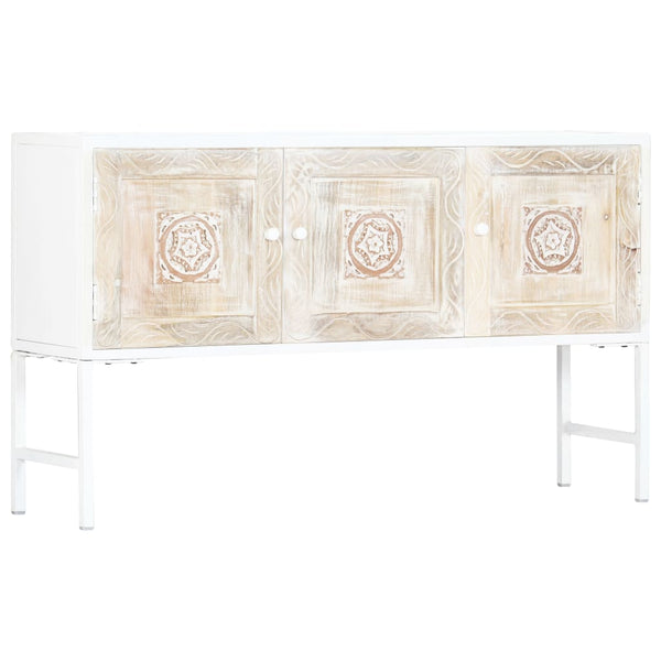  Side Cabinet  Solid Mango Wood- White