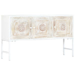 Side Cabinet  Solid Mango Wood- White