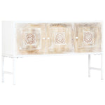 Side Cabinet  Solid Mango Wood- White