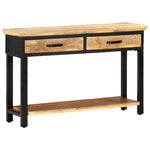 Console Table 2 Drawers Solid Mango Wood