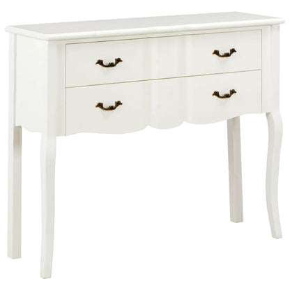 Sideboard 110x30x85 cm White Solid Wood