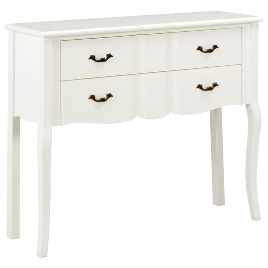 Sideboard 110x30x85 cm White Solid Wood