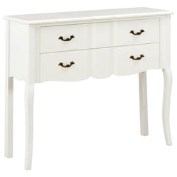 Sideboard 110x30x85 cm White Solid Wood