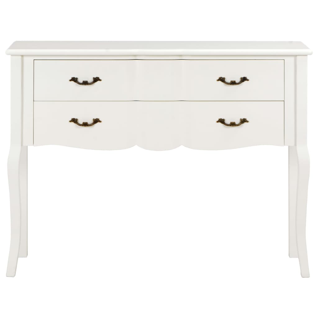 Sideboard 110x30x85 cm White Solid Wood