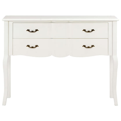 Sideboard 110x30x85 cm White Solid Wood