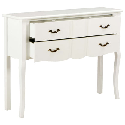 Sideboard 110x30x85 cm White Solid Wood