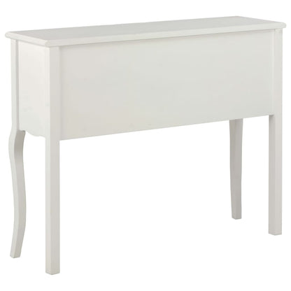 Sideboard 110x30x85 cm White Solid Wood