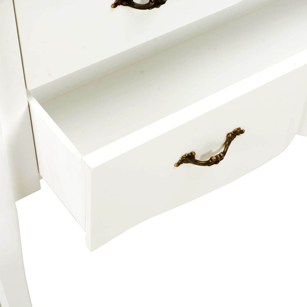Sideboard 110x30x85 cm White Solid Wood