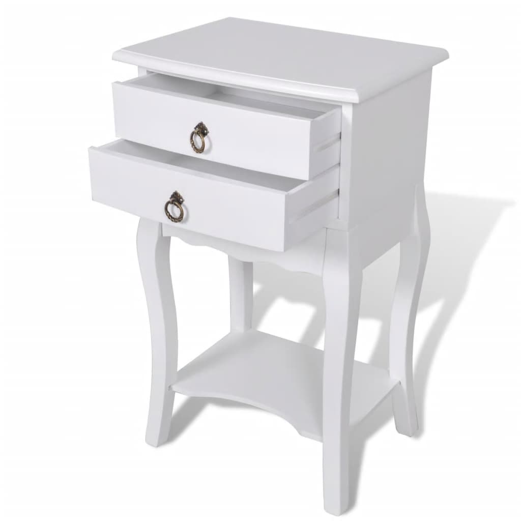 Nightstands with Drawers 2 pcs White