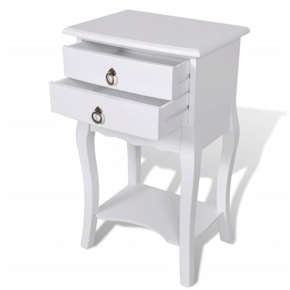 Nightstands with Drawers 2 pcs White