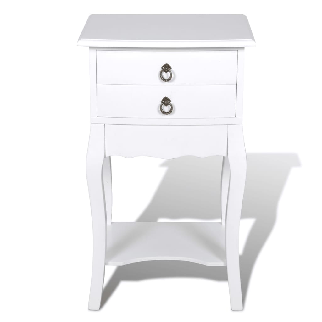 Nightstands with Drawers 2 pcs White