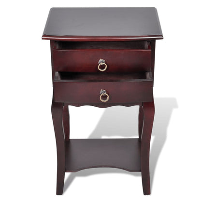 Nightstands with Drawers 2 pcs Brown
