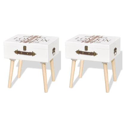 Bedside Cabinets 2 Pcs 40X30X41,5 Cm White