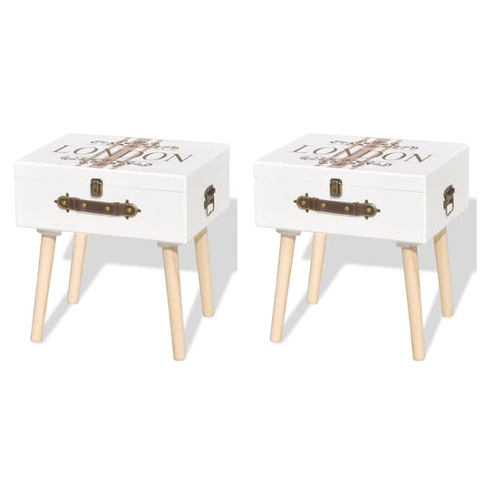 Bedside Cabinets 2 Pcs 40X30X41,5 Cm White