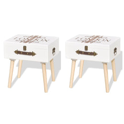 Bedside Cabinets 2 Pcs 40X30X41,5 Cm White