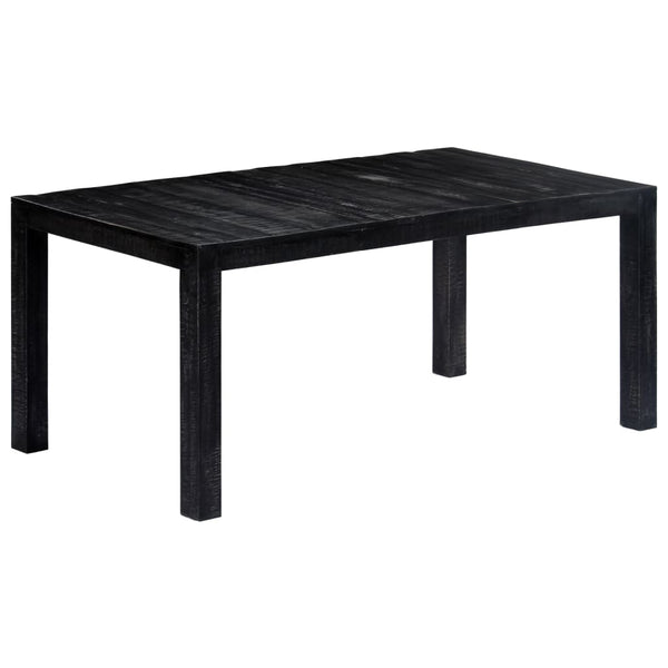  Dining Table Solid Mango Wood Black
