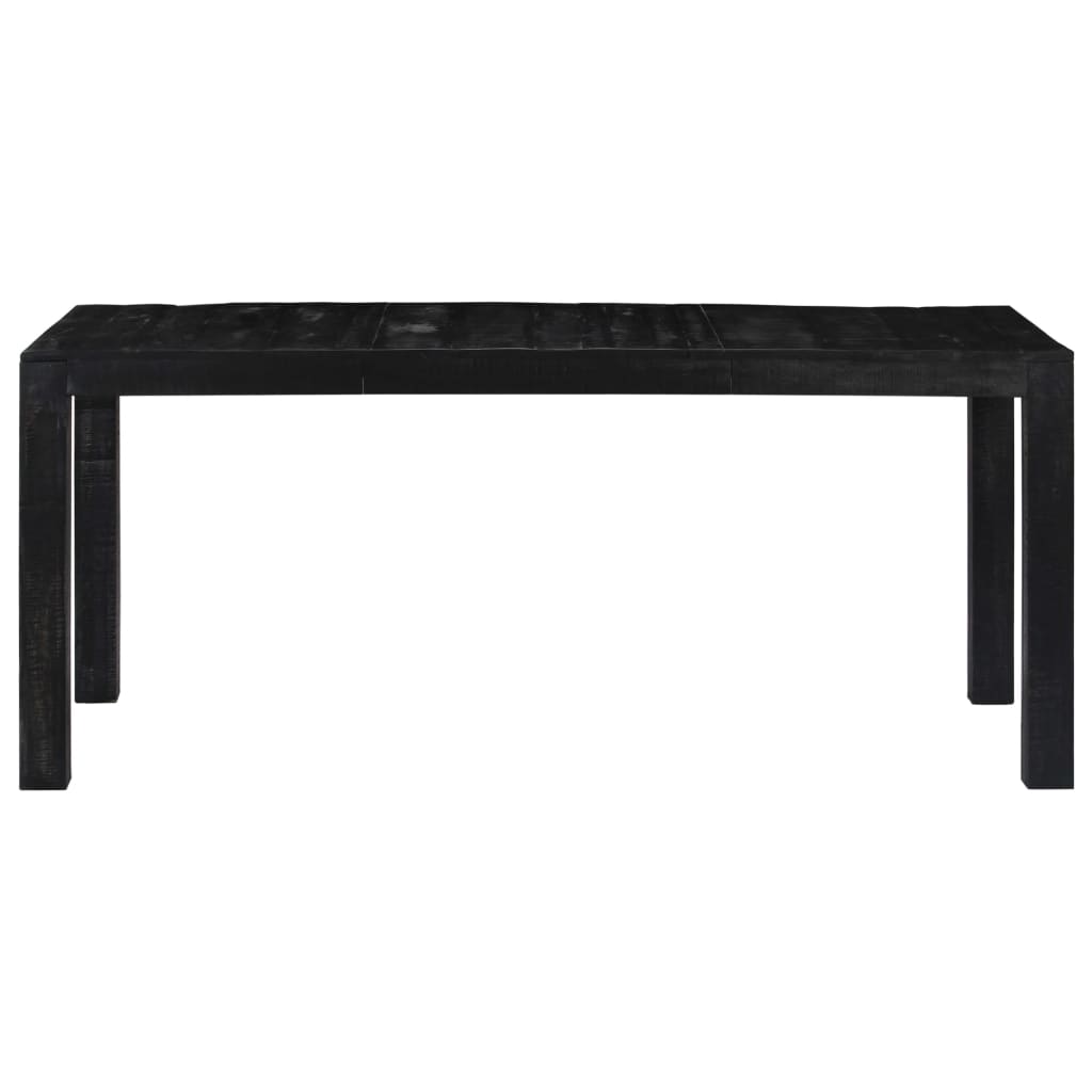 Dining Table Black 180x90x76 cm Solid Mango Wood