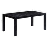 Dining Table Solid Mango Wood Black