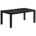 Dining Table Solid Mango Wood Black