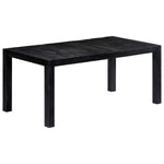 Dining Table Solid Mango Wood Black