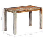 Dining Table Solid Sheesham Wood -Grey