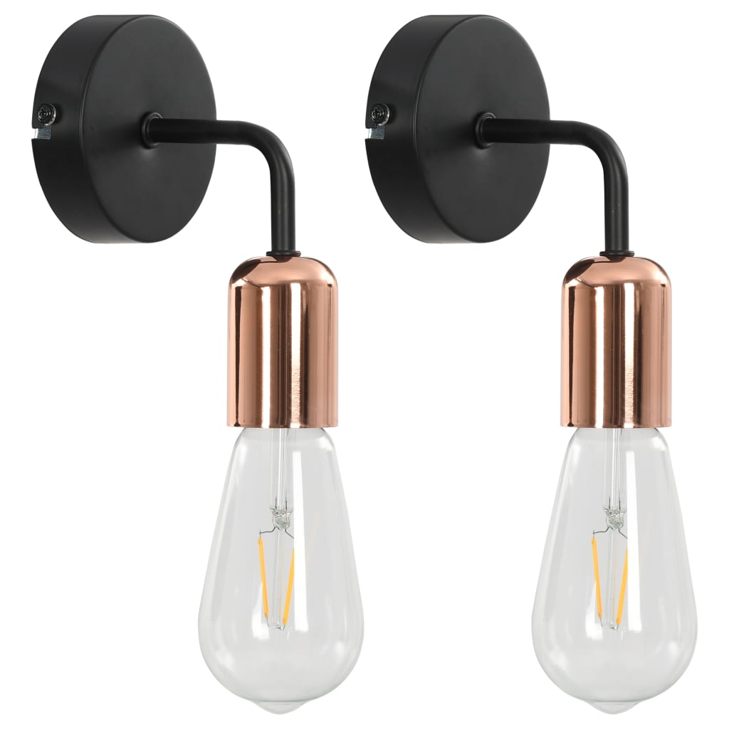 2 pcs Wall Lights with Filament Bulbs